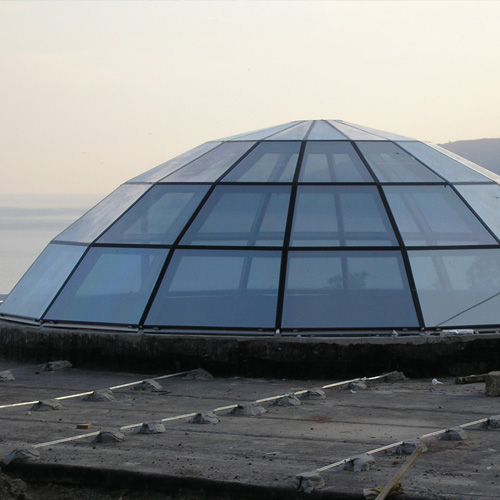 Ремонт стеклянного купола Пущино
