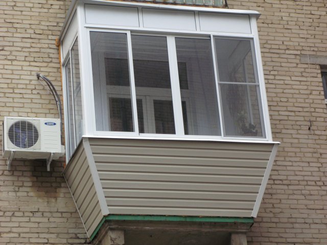 Остекление балконов в хрущевке с выносом по цене от производителя Пущино
