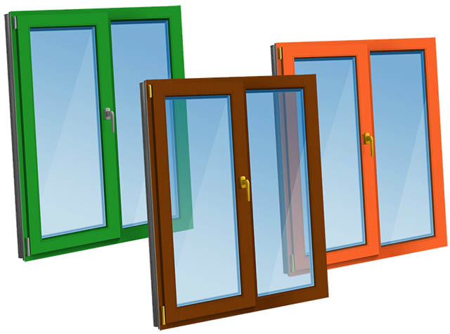 Цветные пластиковые окна - коричневые, серые по доступной цене фото Пущино